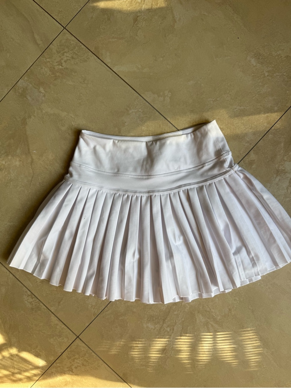 Yogalicious White Pleated Mini Skirt